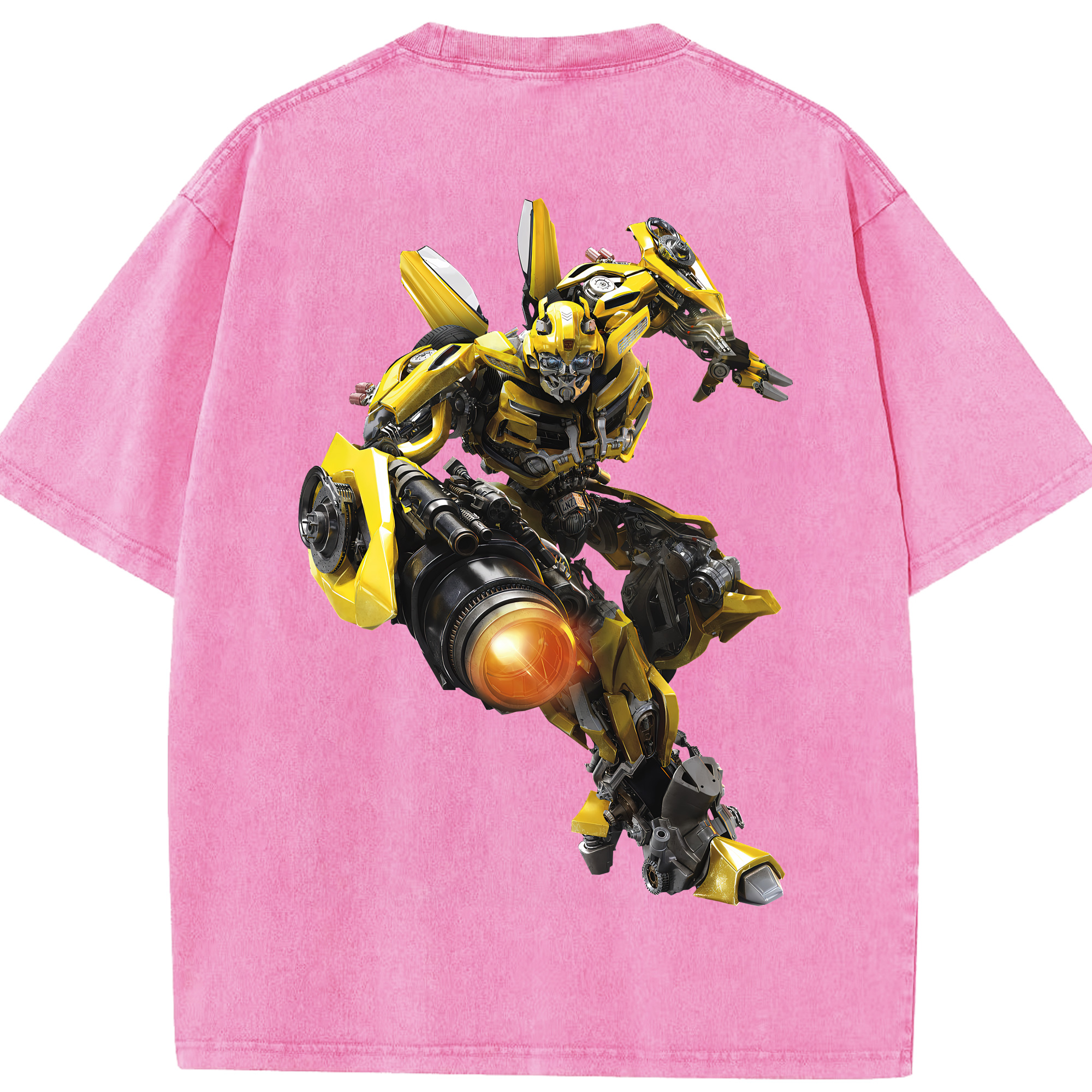 （画像用） Transformers トランスフォーマー 綿100% ヴィンテージ風 半袖Tシャツ（背面プリント）